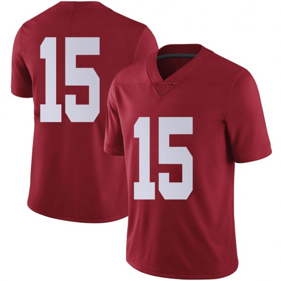 Alabama Crimson Tide Men's Eddie Smith #15 No Name Crimson NCAA Nike Authentic Stitched College Football Jersey OL16E25PL